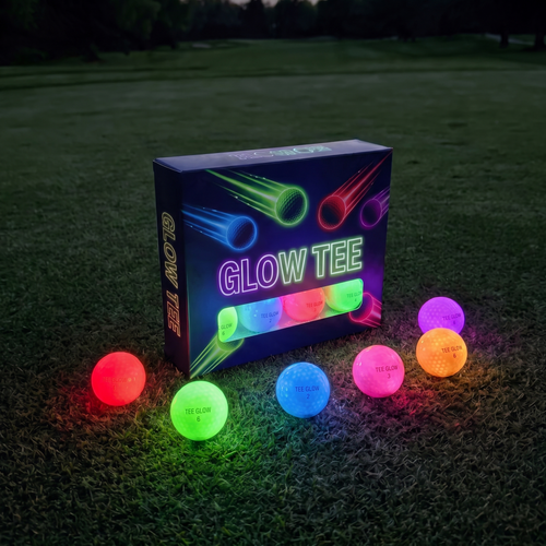 GlowTee LED Golf Balls - 6-Pack - hero on grass